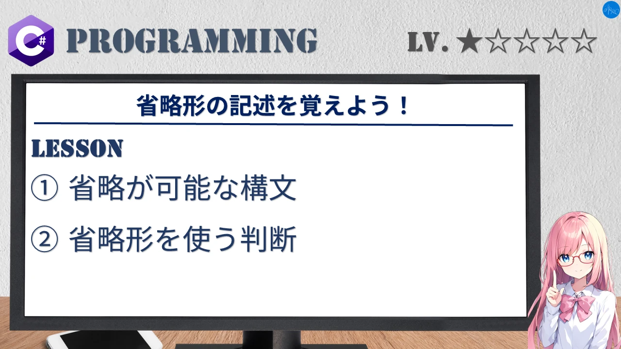 省略形の記述を覚えよう！